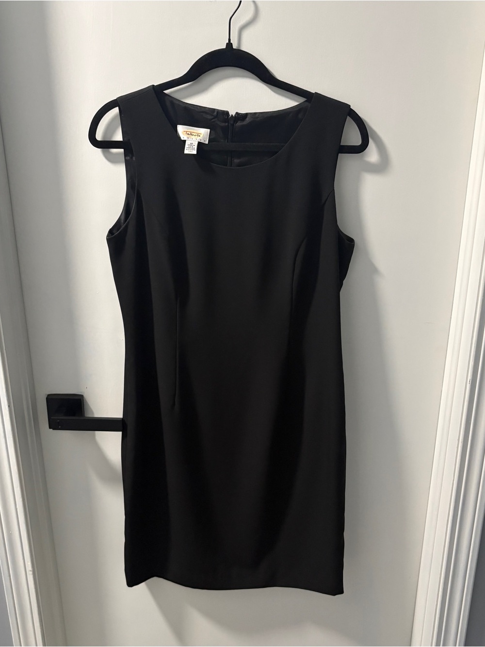 Talbots Petite Classic Sleeveless Black Sheath Dress